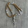 Kordex Sanctified Rosary — Gold & Cream