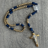 Kordex Sanctified Rosary — Midnight Blue, Gold & Silver