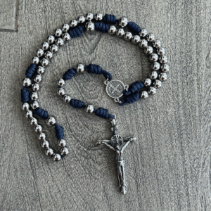 Kordex Sanctified Rosary — Steel & Silver
